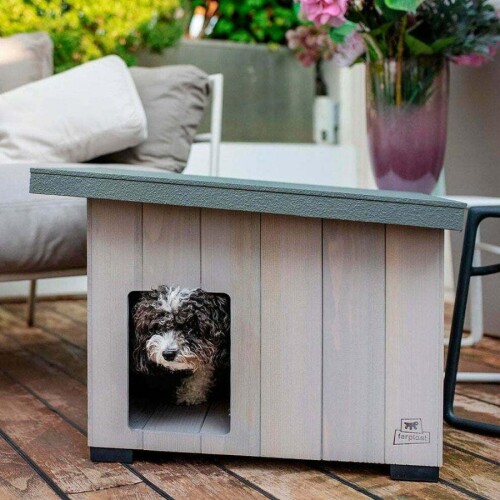 Ferplast Argo 50 Ahşap Kedi ve Köpek Kulübesi - 4