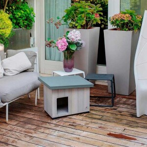 Ferplast Argo 50 Ahşap Kedi ve Köpek Kulübesi - 3