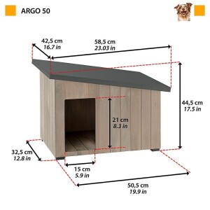 Ferplast Argo 50 Ahşap Kedi ve Köpek Kulübesi - 2