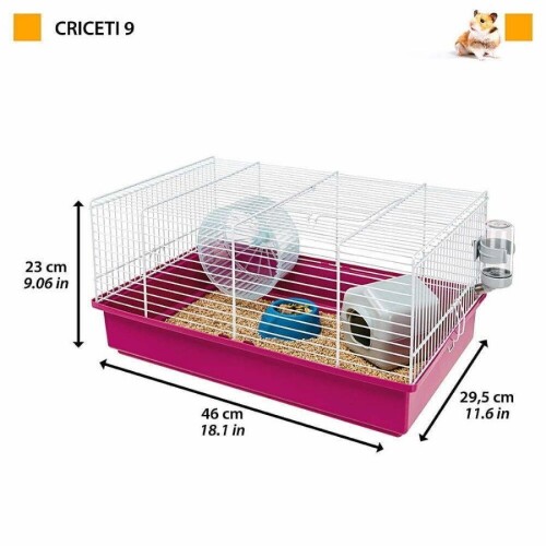 Ferplast Criceti 9 Beyaz Demirli Hamster Kafesi 46x29x23 cm - 2