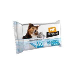 Ferplast Genico Fresh Kedi ve Köpekler İçin Okyanus Kokulu Islak Mendil 40'lı - Ferplast