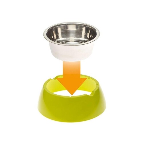 Ferplast Jolie Kedi ve Köpekler için Çelik Mama ve Su Kabı Yeşil 500 ml S - 4