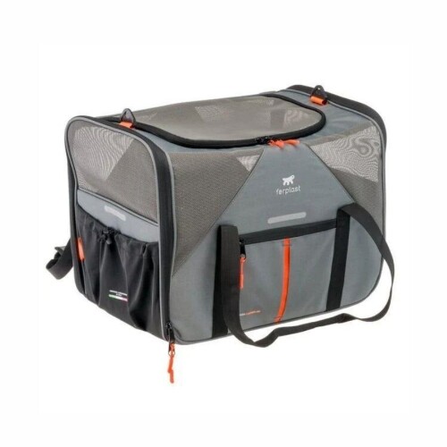 Ferplast Voyager 350 Kedi ve Köpek Kumaş Taşıma Çantası Gri 45x30x33 cm - 1