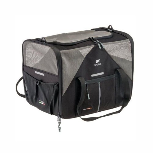 Ferplast Voyager 450 Kedi ve Köpek Kumaş Taşıma Çantası Siyah 55x33x37 cm - 1