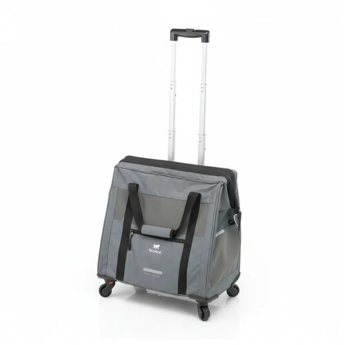 Ferplast Voyager 450 Kedi ve Köpek Tekerlekli Taşıma Çantası Gri 46x26x48 cm - 1