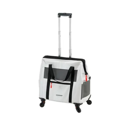 Ferplast Voyager 450 Tekerlekli Evcil Hayvan Taşıma Çantası Beyaz 46x26x48cm - 1