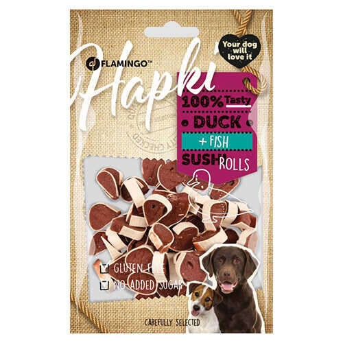 Flamingo Hapki Glutensiz Ördek ve Balıklı Köpek Ödülü 85 gr - 1
