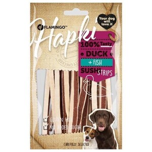 Flamingo Hapki Glutensiz Ördek ve Balıklı Şerit Köpek Ödülü 85 gr - Flamingo