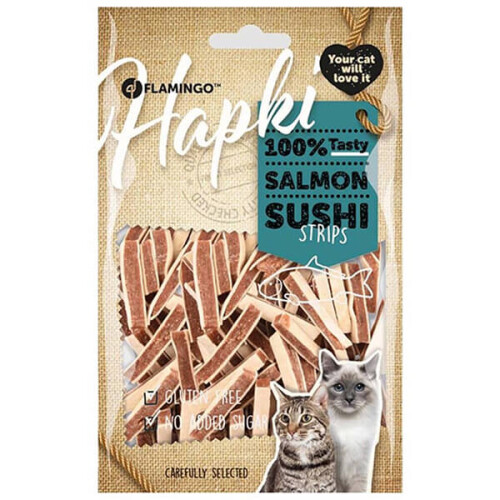 Flamingo Hapki Somon ve Alabalıklı Glutensiz Şerit Kedi Ödülü 85 gr - 1