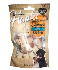 Flamingo Hapki Sushi Tavuk ve Balıklı Glutensiz Köpek Ödül Maması 85 Gr - Flamingo