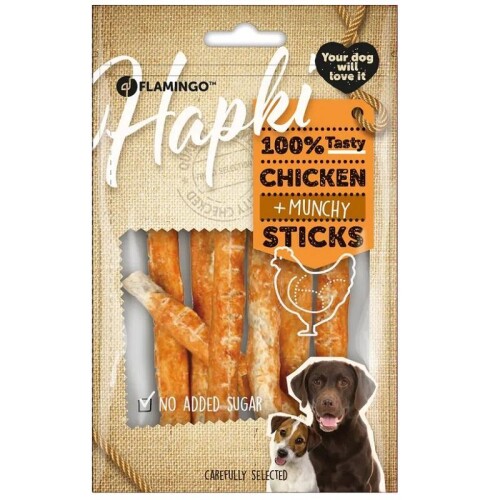 Flamingo Hapki Tavuk eti Sargılı Kemik Köpek Ödül Maması 80 Gr - 1