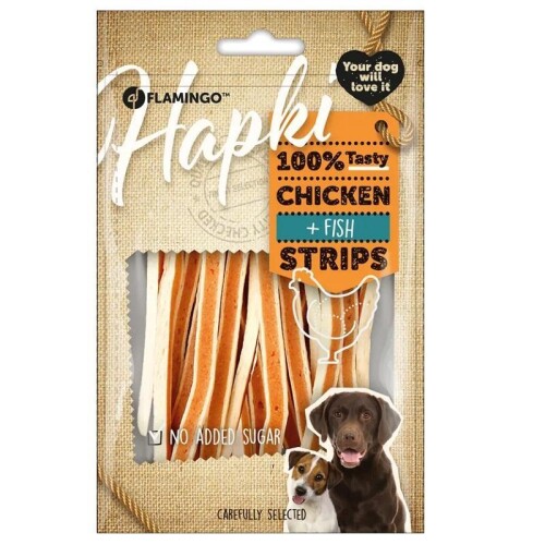 Flamingo Hapki Tavuk ve Balıklı Glutensiz Çubuk Köpek Ödül Maması 85 Gr - 1