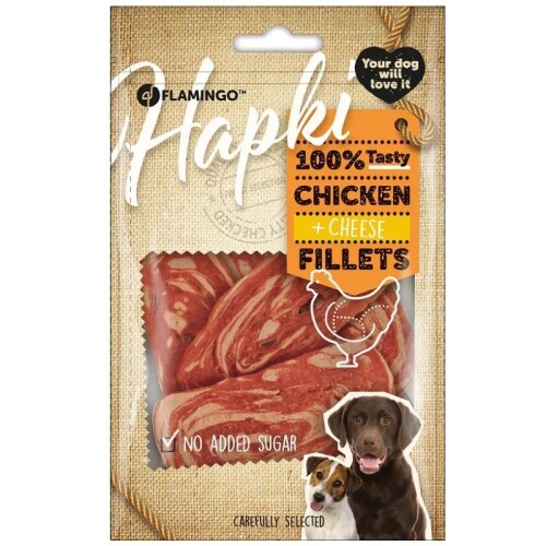 Flamingo Hapki Tavuk ve Peynirli Fileto Köpek Ödül Maması 85 Gr - 1