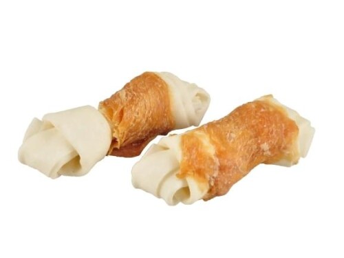 Flamingo Rhide Tavuk Sargılı Burgu Düğümlü Köpek Kemik Ödülü 11 Cm 2'li - 2