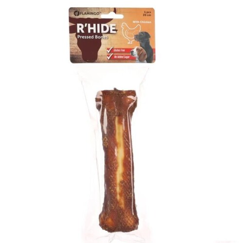 Flamingo Rhide Tavuk Sargılı Kemik Köpek Ödül Maması 20 Cm 210 Gr - 1