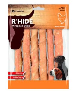 Flamingo Rhide Tavuk Sargılı Kemik Köpek Ödülü 15 Cm 180 Gr - Flamingo