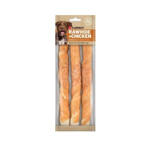 Flamingo Rhide Tavuk Sargılı Kemik Köpek Ödülü 25 Cm 240 Gr - Flamingo