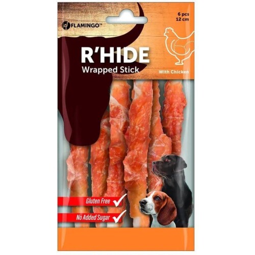 Flamingo Rhide Tavuklu Glutensiz Burgu 12 cm 6'lı Köpek Ödül Maması 70 Gr - 1