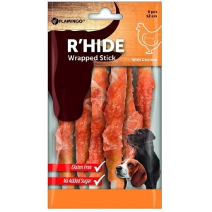 Flamingo Rhide Tavuklu Glutensiz Burgu 12 cm 6'lı Köpek Ödül Maması 70 Gr - Flamingo
