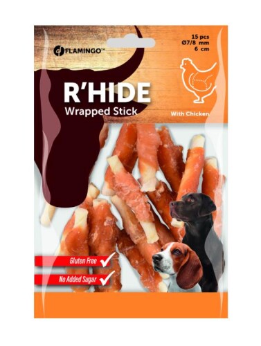 Flamingo Rhide Tavuklu Glutensiz Burgu Köpek Ödül Maması 6 Cm 100 Gr - 1