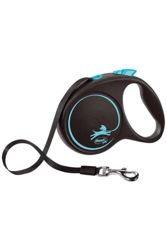 Flexi Black Design Mavi 5 mt Şerit Otomatik Tasma Large - 1