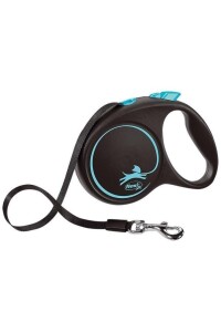 Flexi Black Design Mavi 5 mt Şerit Otomatik Tasma Small - Flexi