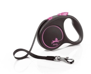 Flexi Black Design Pembe 5 mt Şerit Otomatik Tasma Small - Flexi