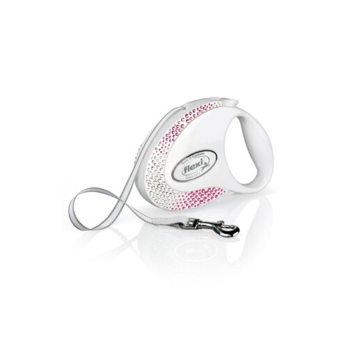 Flexi Glam Beyaz 5MT Otomatik Şerit Tasma - 1