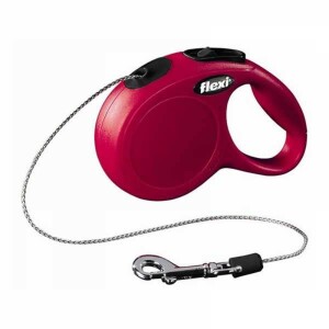 Flexi New Classic İp Otomatik Köpek Gezdirme Tasması Kırmızı S 5 mt - Flexi