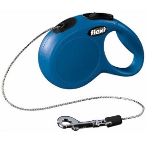 Flexi New Classic İp Otomatik Köpek Gezdirme Tasması Mavi M 5 mt - Flexi