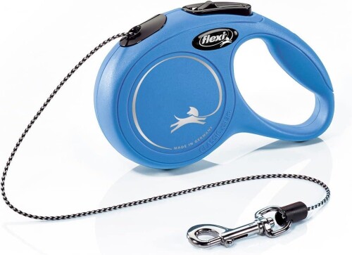 Flexi New Classic İp Otomatik Köpek Gezdirme Tasması Mavi XS 3 mt - 1