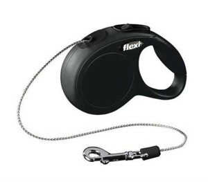 Flexi New Classic İp Otomatik Köpek Gezdirme Tasması Siyah XS 3 mt - Flexi