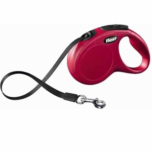 Flexi New Classic Kırmızı 5 mt Şerit Otomatik Tasma Small - Flexi