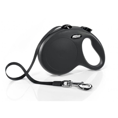 Flexi New Classic Şerit Otomatik Köpek Tasması L Siyah 5 mt - 1