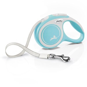 Flexi New Comfort Şerit Otomatik Gezdirme Tasması Açık Mavi S 5 mt - Flexi