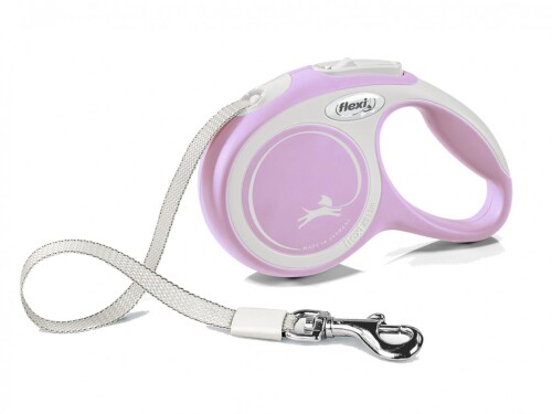 Flexi New Comfort Şerit Otomatik Gezdirme Tasması Pembe XS 3 mt - 1