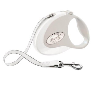 Flexi Style White 5 mt Şerit Otomatik Tasma Medium - Flexi