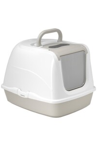 Flip Cat Kolay Açılır Filtreli Dekoratif Kapalı Kedi Tuvaleti Gri 50 X 39 X 37 cm - 2