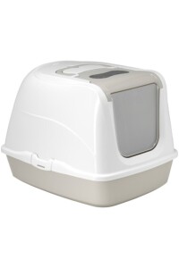 Flip Cat Kolay Açılır Filtreli Dekoratif Kapalı Kedi Tuvaleti Gri 50 X 39 X 37 cm - 3