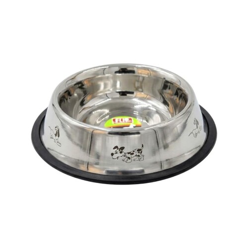 Flip Kedi ve Küçük Irk Köpek Figürlü Çelik Mama ve Su Kabı 235 Ml - 1