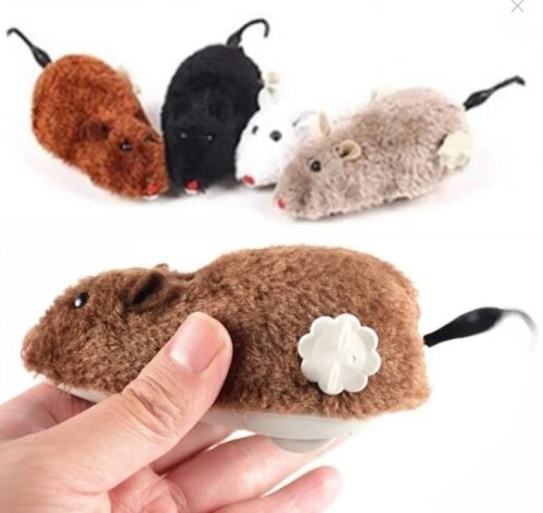 Flip Kurmalı Peluş Fare 14 cm - 1