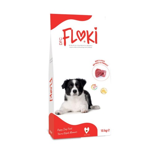 Floki Biftekli ve Pirinçli Yavru Köpek Maması 15 Kg - 1
