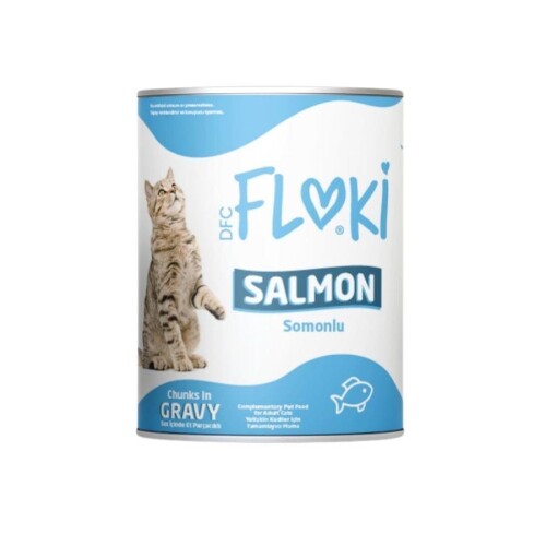 Floki Somonlu Yetişkin Kedi Konservesi 400 gr - 1