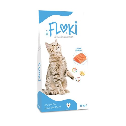 Floki Somonlu Yetişkin Kedi Maması 15+1 Kg - 1