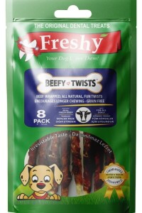 Freshy Beefy Twists Dental Sığır Etli Burgu Çubuk Köpek Ödülü 13 cm 8'li 75 gr - Freshy