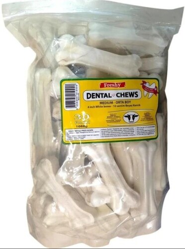 Freshy Beyaz Dental Kemik 10 cm 30 Adet - 1