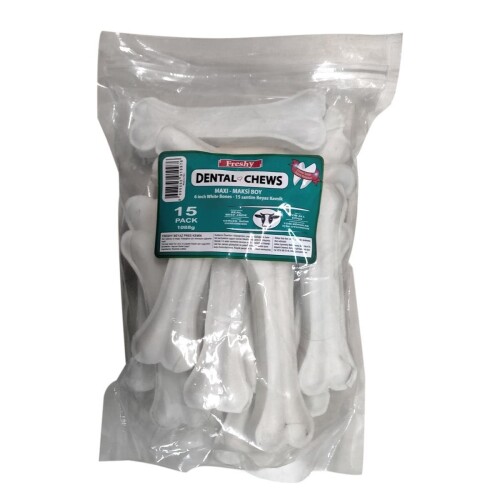 Freshy Beyaz Dental Kemik 10 cm 15 Adet - 1