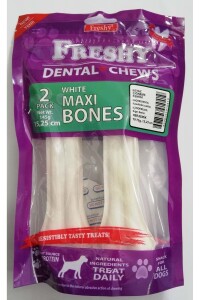 Freshy Beyaz Press Deri Köpek Çiğneme Kemiği. 70-75 Gr. 2'li Paket - Freshy