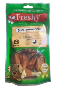 Freshy Ördek Etiyle Ördek But Köpek Ödül Kalsiyum Kemikleri 6 Adet 90 gr - Freshy