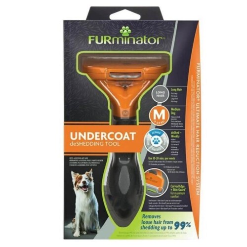 Furminator Long Hair Uzun Tüylü Tüy Toplayıcı Köpek Tarağı M - 1